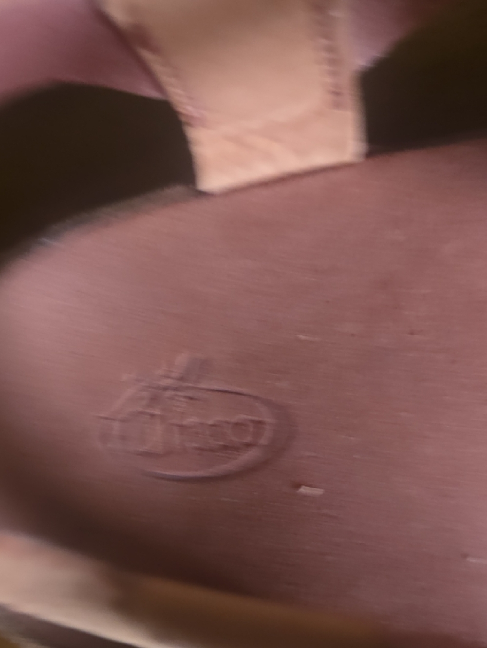 Women's Peach Strappy Leather Sandals - Picture 5 of 7